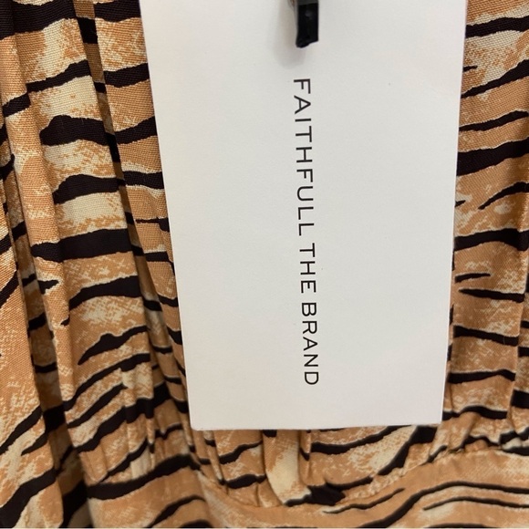 Faithfull the Brand maxi dress leopard prints animal lightweight yellow smock 6 - Picture 6 of 16